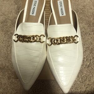 Steve Madden faux croc mules